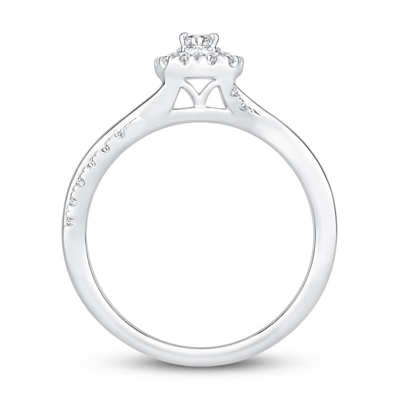 Main Image 2 of Now + Forever Diamond Engagement Ring 1/2 ct tw Oval & Round-cut 14K White Gold