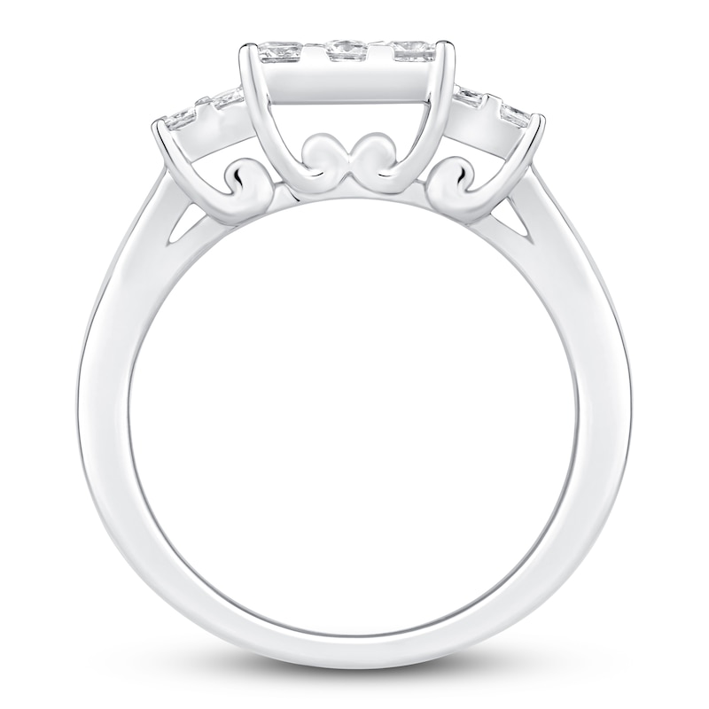 Diamond Engagement Ring 1 ct tw Princess-cut 14K White Gold