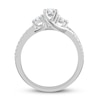 Thumbnail Image 1 of 3 Stone Diamond Engagement Ring 3/4 ct tw Round-cut 10K White Gold