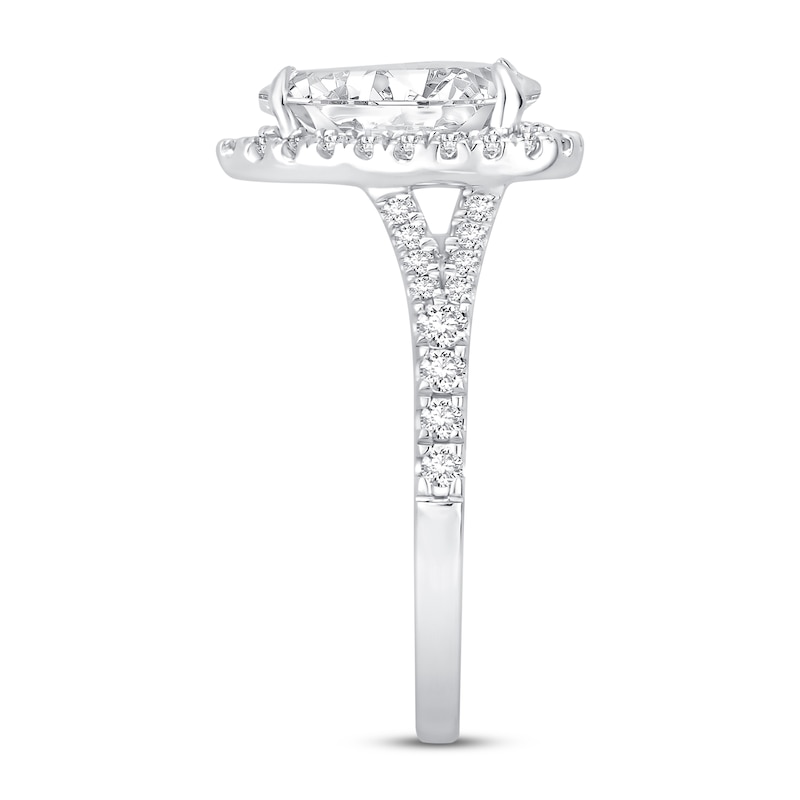 Main Image 3 of Now + Forever Diamond Engagement Ring 1-3/8 ct tw Pear & Round 14K White Gold