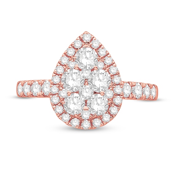 Thumbnail Image 3 of Diamond Engagement Ring 1-3/8 ct tw Round-cut 14K Rose Gold