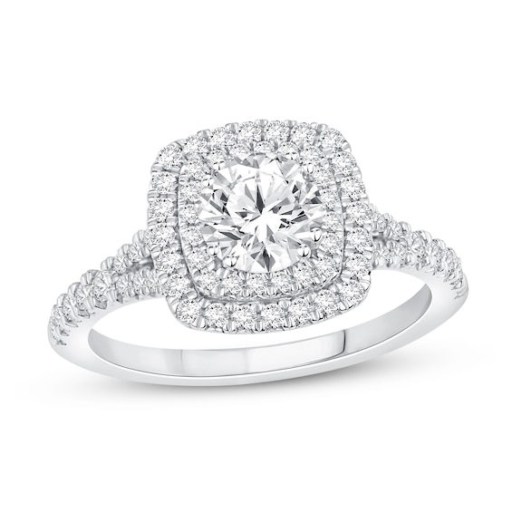 Diamond Engagement Ring 1-1/8 ct tw Round-cut 14K White Gold | Kay