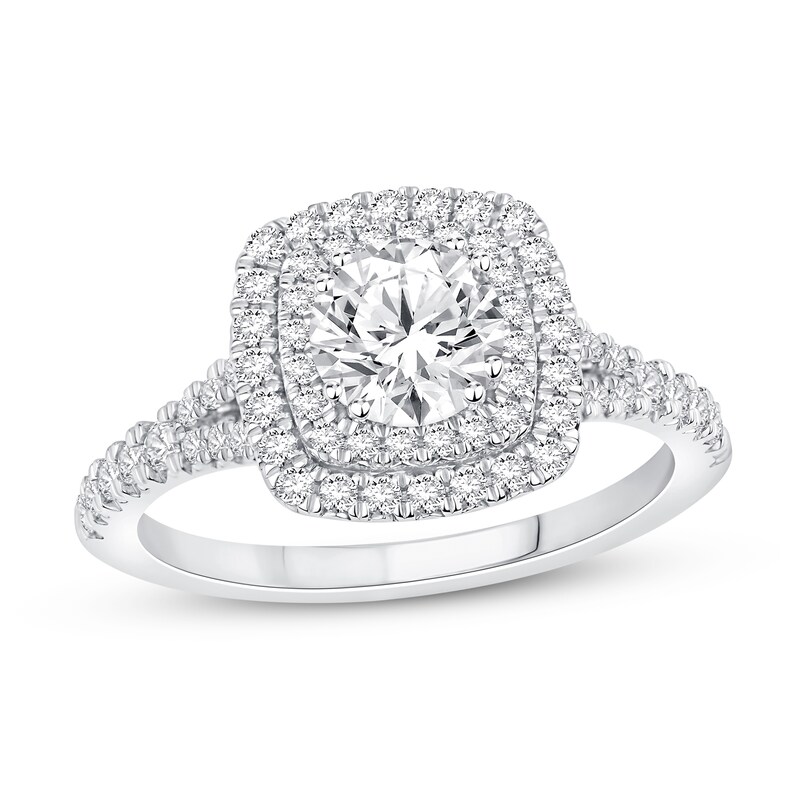 Diamond Engagement Ring 1-1/8 ct tw Round-cut 14K White Gold | Kay