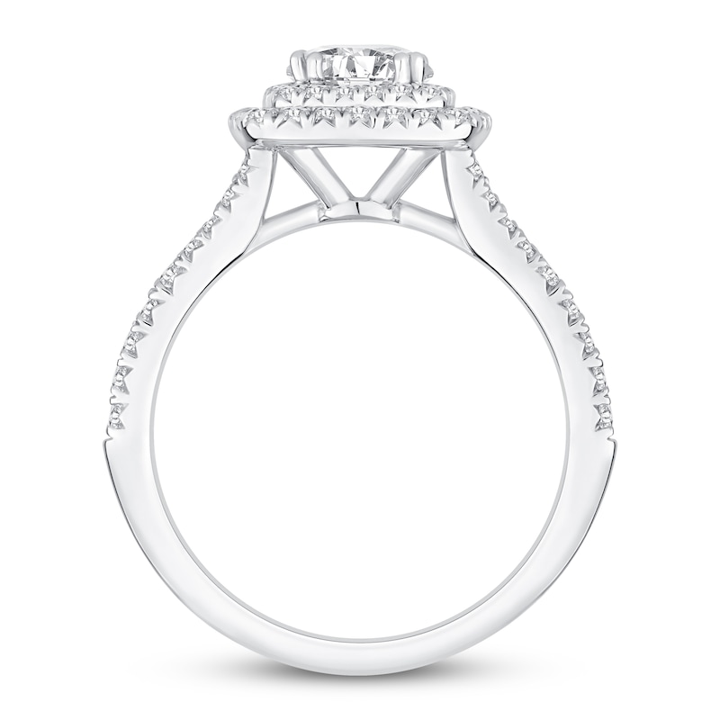 Diamond Engagement Ring 1-1/8 ct tw Round-cut 14K White Gold