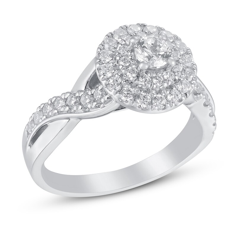 Round Diamond Engagement Ring 1 ct tw 14K White Gold