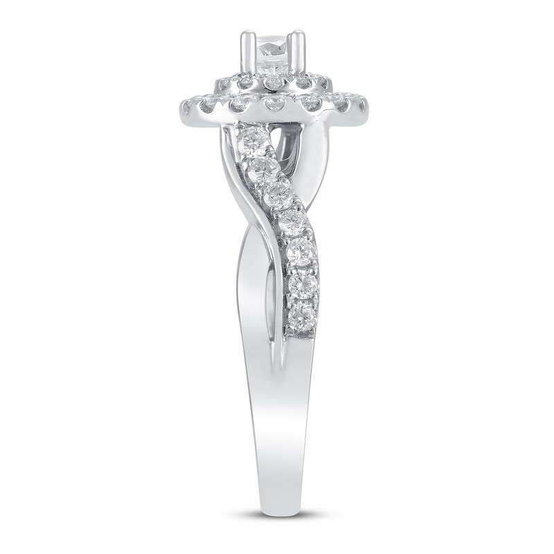 Round Diamond Engagement Ring 1 ct tw 14K White Gold