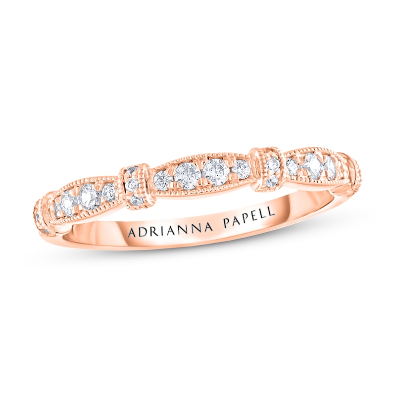 Adrianna Papell Diamond Anniversary Band 1/5 ct tw 14K Rose Gold with 360
