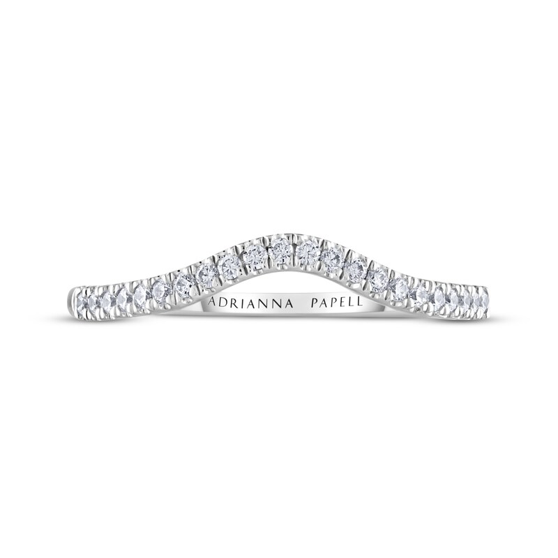 Adrianna Papell Diamond Contour Band 1/6 ct tw Round-cut 14K White Gold