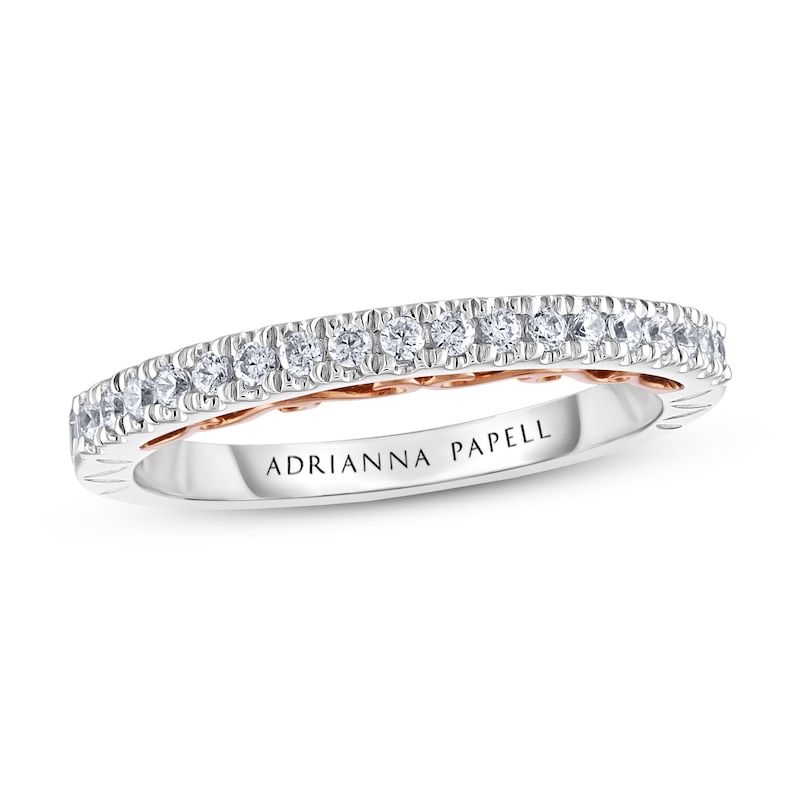 Adrianna Papell Diamond Wedding Band 1/4 ct tw Round-cut 14K Two-Tone Gold