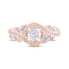 Thumbnail Image 2 of Adrianna Papell Diamond Engagement Ring 1 ct tw Round & Marquise-cut 14K Rose Gold