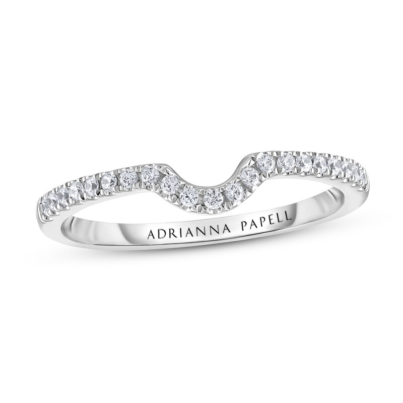 Adrianna Papell Diamond Wedding Band 1/8 ct tw 14K White Gold