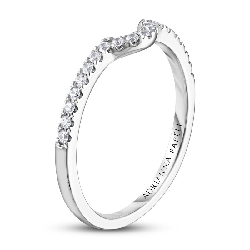 Adrianna Papell Diamond Wedding Band 1/8 ct tw 14K White Gold