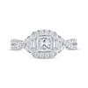 Thumbnail Image 2 of Adrianna Papell Diamond Engagement Ring 7/8 ct tw Princess, Round & Baguette-cut 14K White Gold