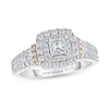 Thumbnail Image 0 of Adrianna Papell Diamond Engagement Ring 1 ct tw Princess, Baguette & Round-cut 14K Two-Tone Gold