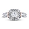 Thumbnail Image 2 of Adrianna Papell Diamond Engagement Ring 1 ct tw Princess, Baguette & Round-cut 14K Two-Tone Gold