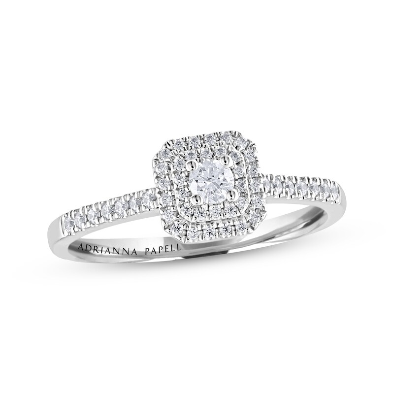 Adrianna Papell Diamond Engagement Ring 1/4 ct tw 14K White Gold