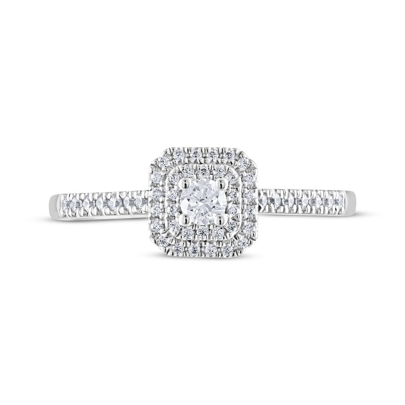 Adrianna Papell Diamond Engagement Ring 1/4 ct tw 14K White Gold