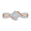 Thumbnail Image 2 of Adrianna Papell Diamond Engagement Ring 1/4 ct tw 14K Two-Tone Gold