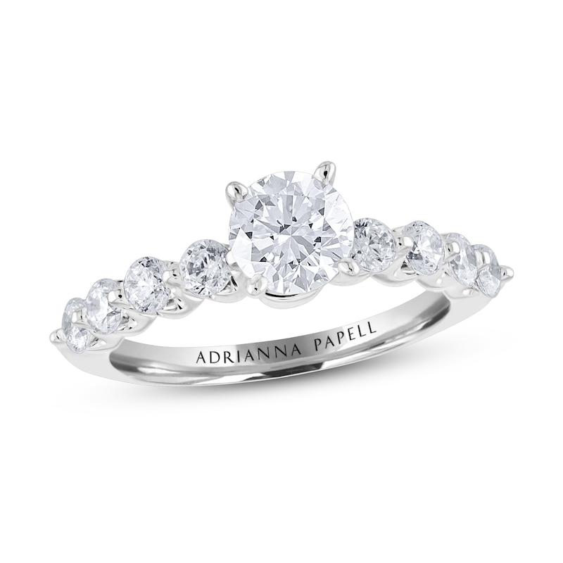 Adrianna Papell Diamond Engagement Ring 1-5/8 ct tw Round-cut 14K White Gold with 360