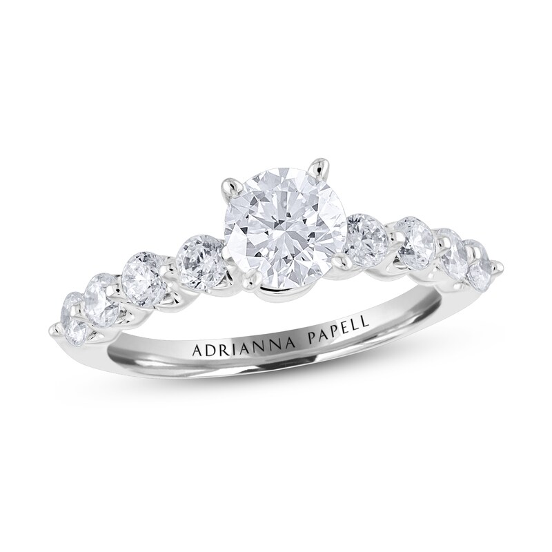Adrianna Papell Diamond Engagement Ring 1-5/8 ct tw Round-cut 14K White Gold