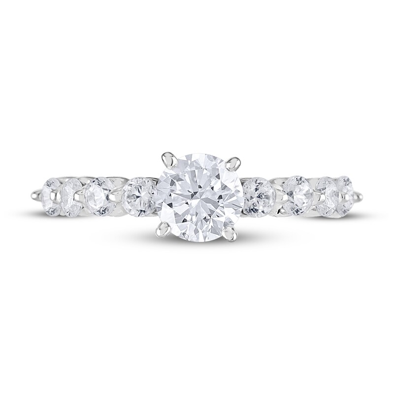 Adrianna Papell Diamond Engagement Ring 1-5/8 ct tw Round-cut 14K White Gold