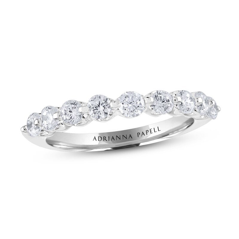 Adrianna Papell Diamond Wedding Band 7/8 ct tw Round-cut 14K White Gold