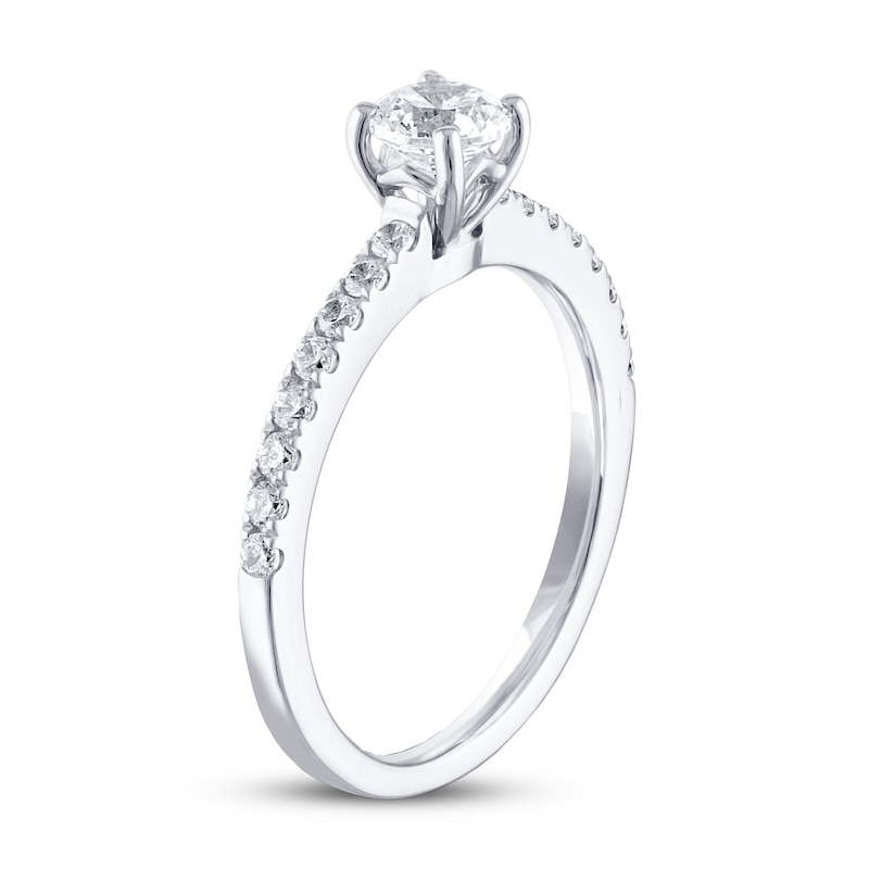 THE LEO Diamond Engagement Ring 3/4 ct tw Round-cut 14K White Gold