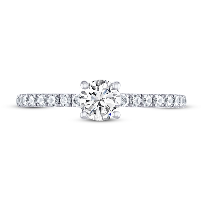 THE LEO Diamond Engagement Ring 3/4 ct tw Round-cut 14K White Gold