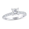 Thumbnail Image 0 of THE LEO Diamond Engagement Ring 1-3/8 ct tw Princess & Round-cut 14K White Gold