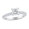 Thumbnail Image 1 of THE LEO Diamond Engagement Ring 1-3/8 ct tw Princess & Round-cut 14K White Gold