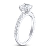 Thumbnail Image 3 of THE LEO Diamond Engagement Ring 1-3/8 ct tw Princess & Round-cut 14K White Gold