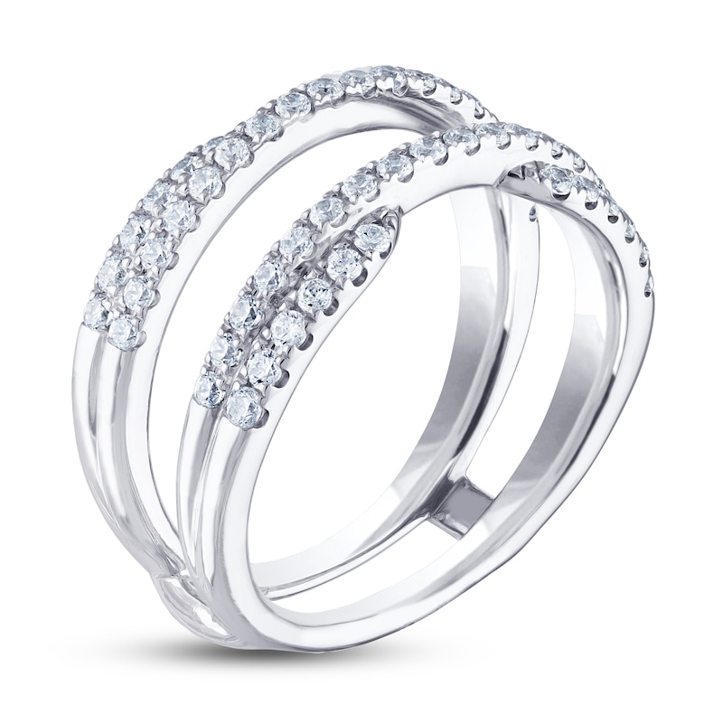 Main Image 2 of THE LEO Diamond Enhancer Ring 5/8 ct tw Round-cut 14K White Gold