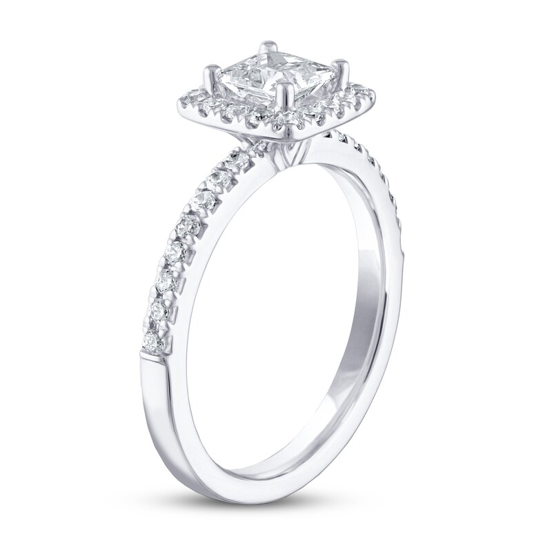 THE LEO Diamond Engagement Ring 1 ct tw Princess & Round-cut 14K White Gold