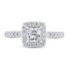 Thumbnail Image 2 of THE LEO Diamond Engagement Ring 1 ct tw Princess & Round-cut 14K White Gold