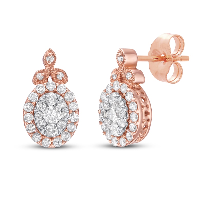 Neil Lane Diamond Earrings 1/2 ct tw 14K Rose Gold
