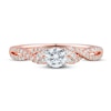 Thumbnail Image 1 of Diamond Engagement Ring 1/2 ct tw Round-cut 14K Rose Gold