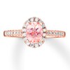 Thumbnail Image 0 of Morganite Engagement Ring 1/4 ct tw Diamonds 14K Rose Gold