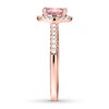 Thumbnail Image 2 of Morganite Engagement Ring 1/4 ct tw Diamonds 14K Rose Gold