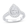 Thumbnail Image 0 of Diamond Engagement Ring 1 ct tw Pear & Round 14K White Gold