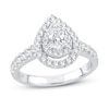 Thumbnail Image 1 of Now + Forever Diamond Engagement Ring 1 ct tw Pear & Round 14K White Gold
