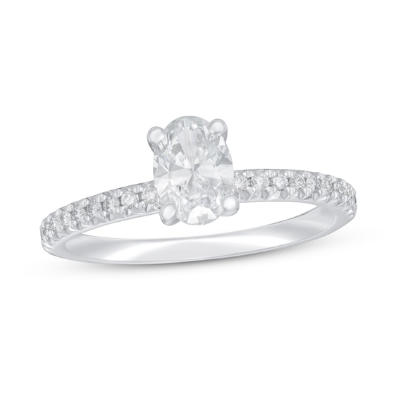 Lab-Grown Diamonds Engagement Ring 7/8 ct tw 14K White Gold