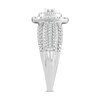 Diamond Engagement Ring 1 ct tw Princess, Round & Baguette-cut 10K White Gold