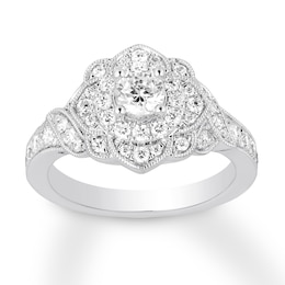 Now + Forever Diamond Engagement Ring 1 ct tw Round-cut 14K White Gold
