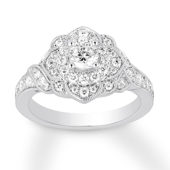 Now + Forever Diamond Engagement Ring 1 ct tw Round-cut 14K White Gold