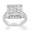 Princess-cut Diamond Engagement Ring 2-1/2 ct tw 14K White Gold