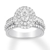 Diamond Engagement Ring 1-7/8 ct tw Oval & Round 14K White Gold