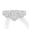 Thumbnail Image 0 of Diamond Heart Engagement Ring 1 ct tw Round-cut 14K White Gold