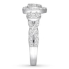Thumbnail Image 2 of Diamond Heart Engagement Ring 1 ct tw Round-cut 14K White Gold