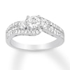 Thumbnail Image 0 of Memories Moments Magic Three-Stone Diamond Ring 1-3/8 ct tw Round-cut 14K White Gold