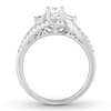 Thumbnail Image 1 of Three-Stone Diamond Ring 1-3/8 ct tw Round-cut 14K White Gold